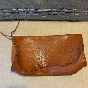 Brown Leather Clutch